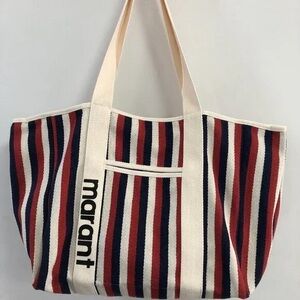Isabel Marant Multicolor Striped Tote